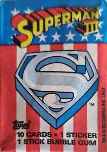 Superman III - Movie Trading Cards (× 1 Pack) Topps 1983 *New *Rare - Picture 1 of 6