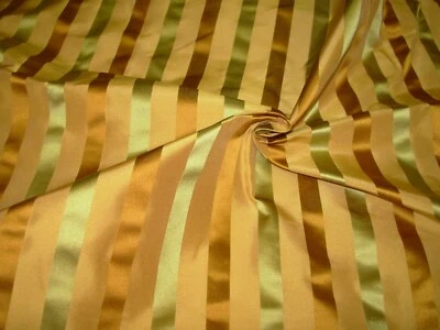 TELA TAPICERÍA CORTINAS RAYAS HARMONÍA VERBENA 100% SEDA 5 3/8 YARDAS POR MENOS Foto 1 de 3