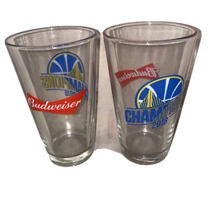 6 2018 NEU Standard Pint Budweiser Champions Golden State Warriors Brille - Bild 1 von 2