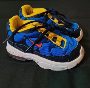 Nike Little Air Max Plus (TD) Photo Blue Red Yellow Black White Toddlers Size 5c - Picture 1 of 7