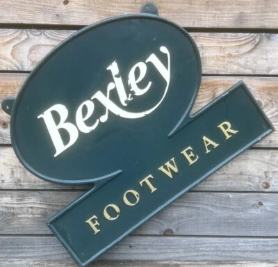Bexley Footwear Enseigne Magasin de Chaussure Mocassins Vintage Plaque Ancien - Photo 1/4