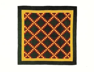 Postkarte Quilts von Lancaster County PA, zusammengesetzter Quilt, um 1900 Amish Volkskunst NrMNT - Bild 1 von 1