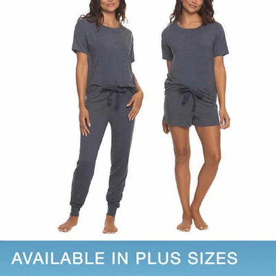 Juego de salón Felina de 3 piezas para mujer, azul marino, talla XXL Foto 1 de 4