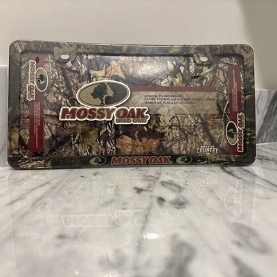 Marco de matrícula camuflado marca Mossy Oak diseño más delgado país ruptura Foto 1 de 4