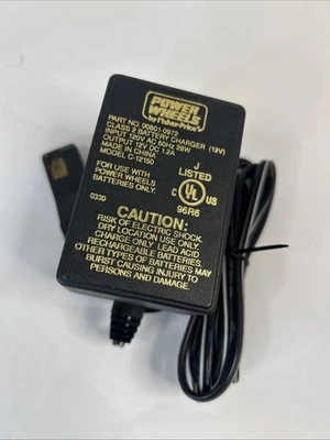 Genuine Power Wheels Charger Adapter Plug AC DC 12VDC 00801-0972 12V Read - Image 1 of 4