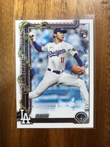 Roki Sasaki - 2025 Topps Holiday Cookie Variation Rookie RC SP #H23 Dodgers - Imagen 1 de 2