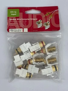 On-Q Speaker Wire Connector 5 Pairs White Universal  Keystone Connector New - Picture 1 of 2
