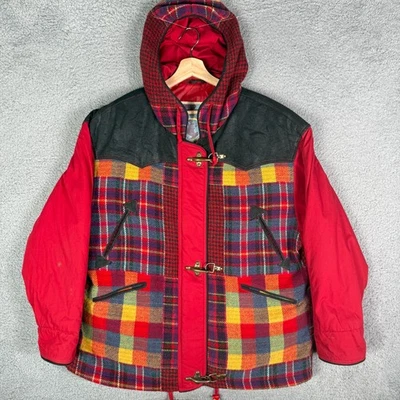 Chaqueta de Lana Utex Patchwork Años 80 Talla Grande Europa del Este Abrigo Artístico Raro Foto 1 de 4