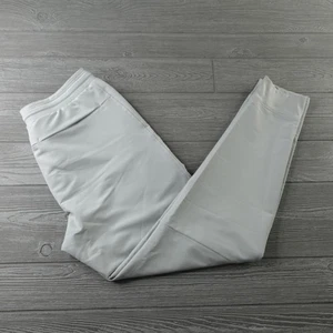 UNRL Jogger Pants Mens Medium Light Gray Stretch Drawstring Tapered Leg Hockey - Picture 1 of 9