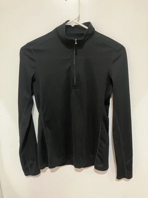 Top de mujer REI con cremallera en cuarto de manga larga, negro, pequeño Foto 1 de 4