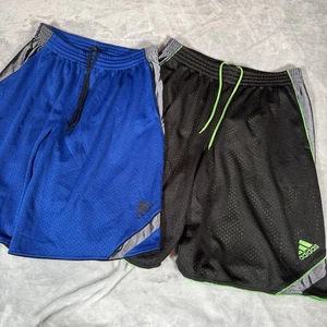 2 Stück Adidas Mesh Basketball Shorts Herren L 11,5" Baggy Y2K Stil  - Bild 1 von 11