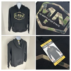 State of Mine NWT Woodland Camo Chenile Minnesota Hoodie Medium North Star State - Picture 1 of 14