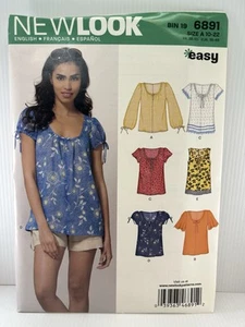 New Look sewing pattern 6891 Summer Top With 6 Variations Size 10- 22 FREE POST - Picture 1 of 2