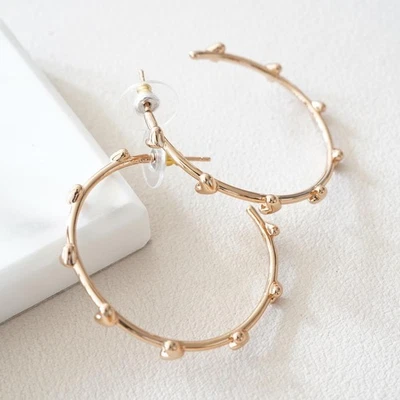 Pendientes de aro Kendra Scott Haven corazón oro rosa Foto 1 de 2