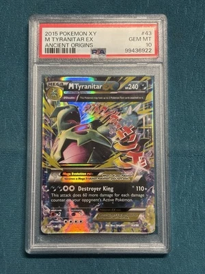 POKEMON! M Tyranitar EX 43/98 Ultra Rare XY - Ancient Origins PSA 10 GEM MINT - Image 1 of 3