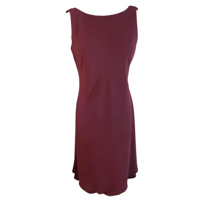 Jones Wear Women's Size 6 Maroon Sleeveless Draped Neck A-Line Dress - Image 1 of 4