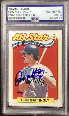 Don Mattingly Signed 1989 Topps #397 Baseball Card Yankees Autograph PSA/DNA - Image 1 of 2