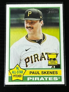 2025 Topps Heritage Alternate Cartoon Variation Paul Skenes #60 Pirates - Picture 1 of 2