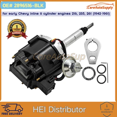 Novo Speedway Motors HEI Distribuidor FIT Chevy 216/235/261 Straight 6 2896516-BLK - Imagem 1 de 4