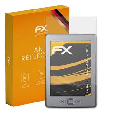 atFoliX 2x Screen Protection Film for Amazon Kindle 4 Model 2011 matt&shockproof - Image 1 of 4