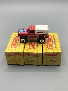 (3) NOS Matchbox MB22 Superfast Mini Pick-Up Truck Red Aspen Ski Holidays 1981 - Picture 1 of 7