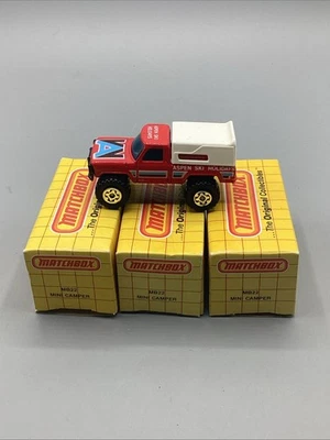 (3) NOS Matchbox MB22 Superfast Mini Pick-Up Truck Red Aspen Ski Holidays 1981 - Image 1 of 4