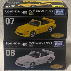 Tomica Premium Honda S2000 Type S Lot of 2 H Prize Yellow 1:64 Diecast Used - Picture 1 of 7