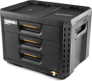 ToughBuilt StackTech XL 3 Schubladen Werkzeugkiste, robuste tragbare Werkzeugtruhe, 50 l - Bild 1 von 9