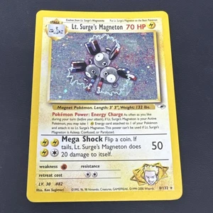 Lt. Surge's Magneton 008/132 Gym Heroes Holo MP - Picture 1 of 5