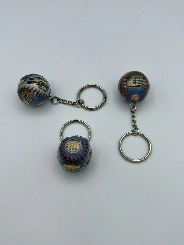 Lot of 3 2008 Yankee Stadium & Chevrolet Baseball Key Chains - Image 1 of 2