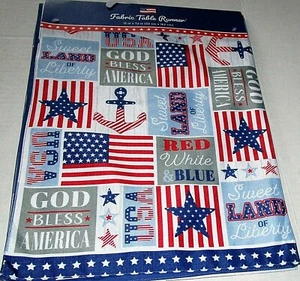 PATRIOTIC/NAUTICAL ~ Table Runner ~ 13" X 72" ~ PATRIOTIC ICONS - Picture 1 of 2