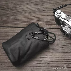 Funda protectora de cuero real para cámara y lente - Imagen 1 de 11