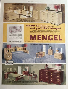 1952 Mengel Furniture Co Louisville KY Sun & Sand Villa Modern Vintage Print Ad - Picture 1 of 1
