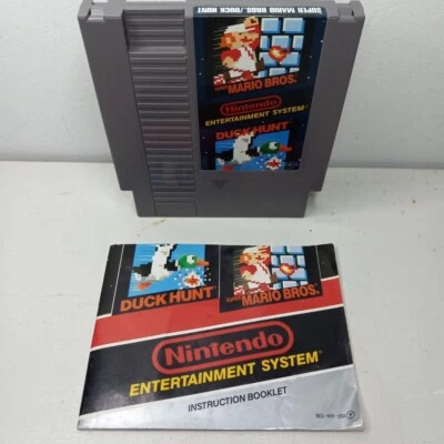 Super Mario Bros./Duck Hunt (Nintendo Entertainment System, 1988) + Manual - Image 1 of 4
