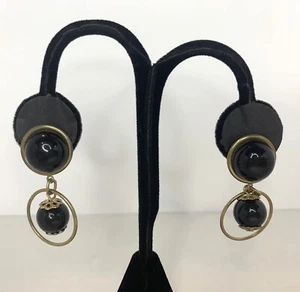 Vintage Ohrclips schwarz - Bild 1 von 1