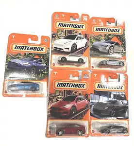 Lot of 5 - Matchbox Tesla Roadster Tesla model X Tesla Model Y 70th anniversary - Picture 1 of 1