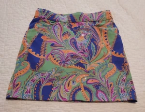 Polo Golf Ralph Lauren Gr. XS Skort Rock Paisley Strick Stretch mit Shorts gefüttert - Bild 1 von 10