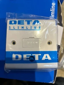 Scatola da 10 x DETA S1362 bianco slimline 13A pista fusa senza commutazione con uscita flessibile - Foto 1 di 4