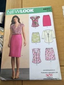 Gonna e top 2012 originale Newlook motivo da cucito K6107 taglia 8-18 non tagliati GRATIS P&P - Foto 1 di 4