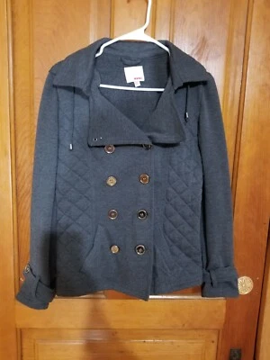 Chaqueta con capucha Bongo de alta moda gris talla mediana para mujer Foto 1 de 4