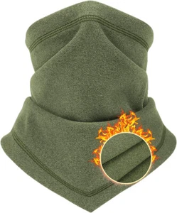 Winter Fleece Neck Warmer Gaiter Scarf Balaclava Face Mask Windproof Ski Bandana - Picture 1 of 23