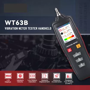 Vibration Meter Tester Vibrometer Acceleration Velocity Displacement Screen Flip - Picture 1 of 10