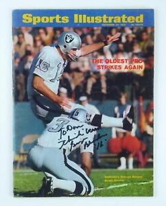 George Blanda Signed 1970 Sports Illustrated SI Magazine Oakland Raiders To Don
