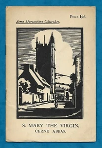 GUIDE TO ST. MARY THE VIRGIN CHURCH, CERNE ABBAS P/B C1938 DORSET VILLAGE - Picture 1 of 9