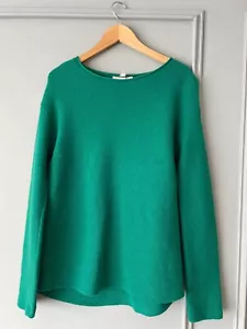 Jersey Seasalt Cornwall Talla UK 8 Verde Frutado Mezcla Lana Tejido  - Imagen 1 de 7
