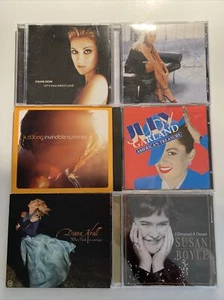 6 CD Lot solo Female Pop Artists  Celine Dion K.D. Lang Dianna Krall h2991 - Picture 1 of 2