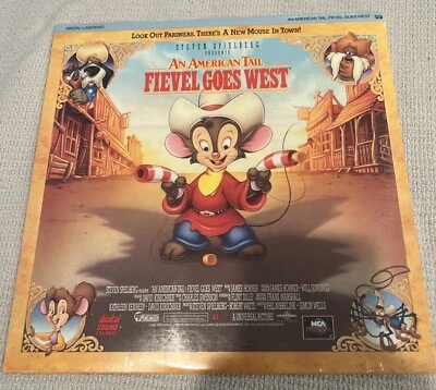 An American Tail 1 & 2 Fievel Goes West on Laserdisc - 2 disc set Foto 1 de 2