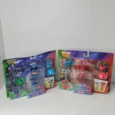 PJ Masks Owlette Catboy Hero Boost Disney Junior Conjunto de Bonecos Acessórios NOVO Lote - Imagem 1 de 4