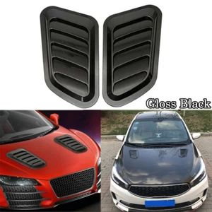 2 piezas NUEVO capó de coche capó ventilación flujo de aire cuchara guardabarros lateral decoración universal - Imagen 1 de 7