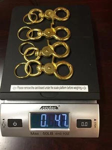4 Flag Pole 3+" Bronze Brass Flagpole Snap Clips w/ XL Swivel Eyelet PREMIUM USA - Picture 1 of 1